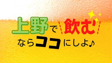 【食べログ高評価】上野のおすすめ居酒屋25選　コスパ、おしゃれ、個室のテーマ別に分類