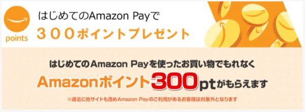 Amazon Payでポイントがもらえる