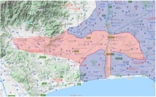 神奈川県秦野市の地図